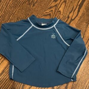i play. Navy Blue & Light Blue Kids Swim Rashguard